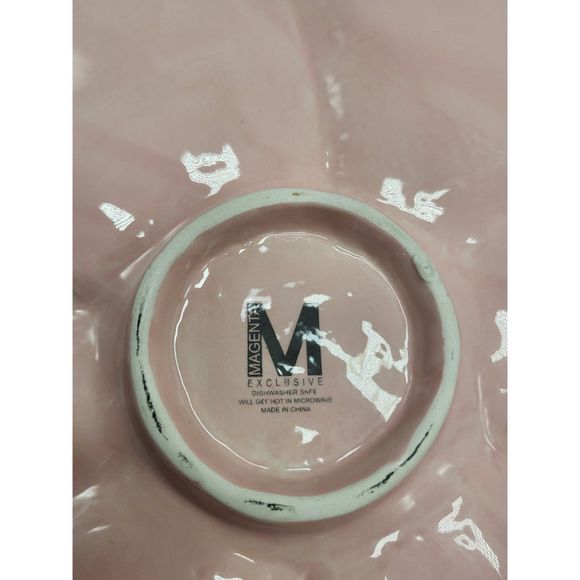 Rae Dunn Vintage Magenta Flower Platter/chip & dip - Picture 4 of 5